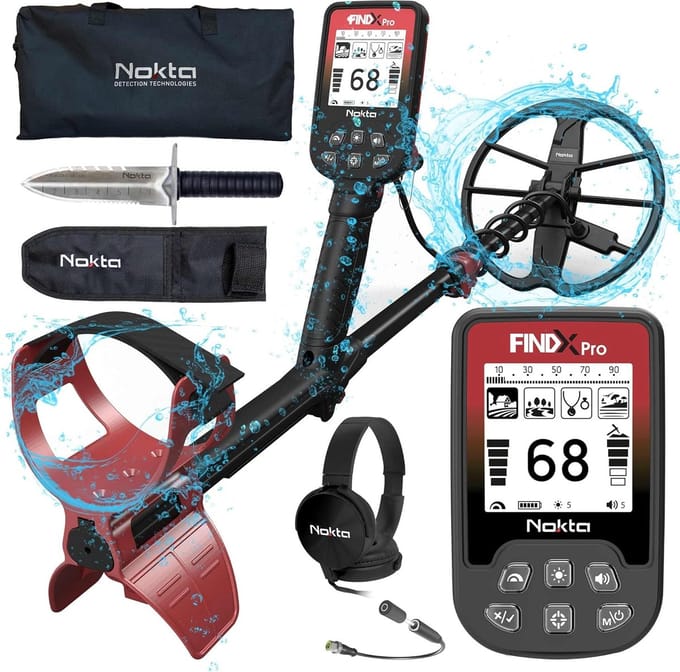 Nokta Findx Pro , Professionele metaaldetector, Complete set met tas, schep en koptelefoon