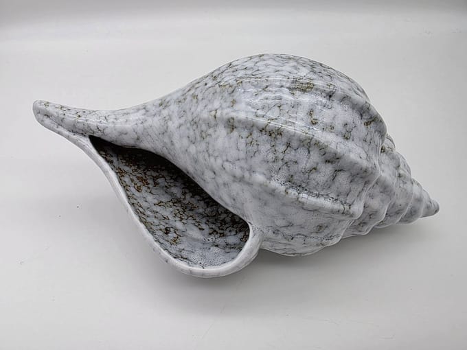 GOLDBACH Schelp groot van keramiek - Original Handmade - 22,5 cm