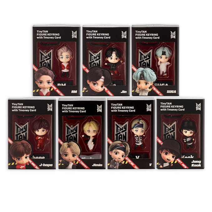 [Corée] BTS (Garçons Bangtan) Figurine porte-clés T-money, TinyTan, officiel, original, authentique, KPOP black