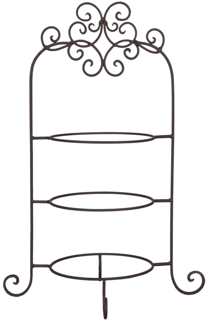 Clayre & Eef Etagère voor 3 borden 36x28x54 cm Bruin IJzer