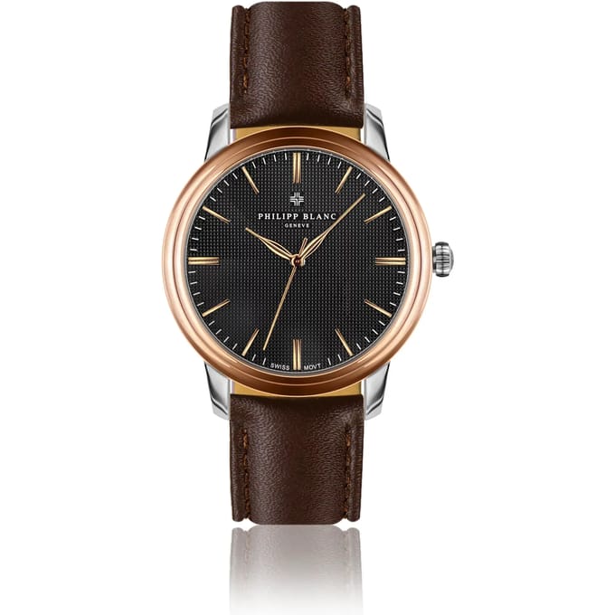 Lederen horloge Philipp Blanc Zurich