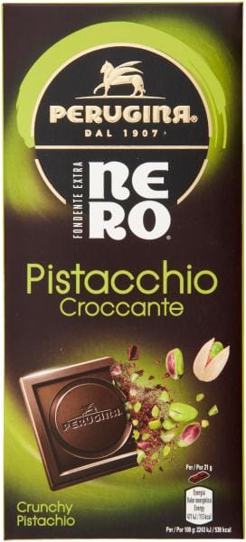 Chocolat noir extra pistache croquante 85g - perugina