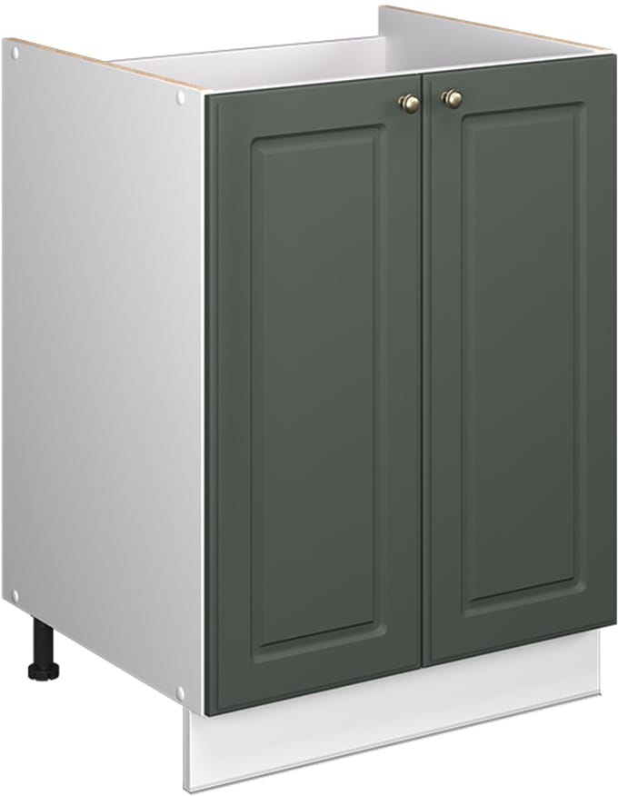 Vicco Wastafelkast Fame-Line, Groen-Goud Landhuis/Wit, 60 cm