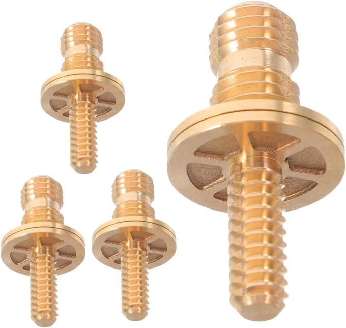 Poolkeu Reparatieset - Keu Hardware - Biljart Stabiliseren - Messing Interface - 4 Stuks - Goud