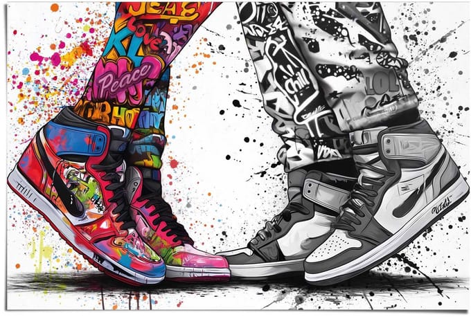 Poster Sneaker love - 61 x 91,5 - Papier - REINDERS