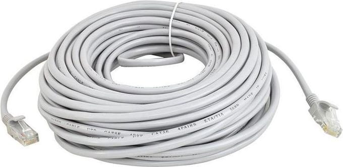 ValeDelucs Internetkabel 15 meter - CAT5 UTP Ethernet kabel RJ45 - Patchkabel LAN Cable Netwerkkabel - Grijs