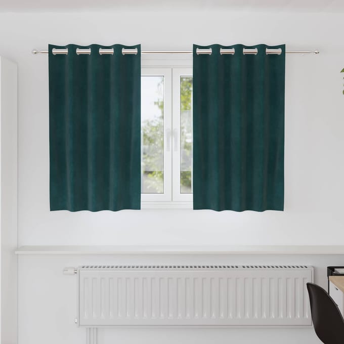 vidaXL - Gordijnen - 2 - st - Donkergroen - 140 - x - 140 - cm - fluweel