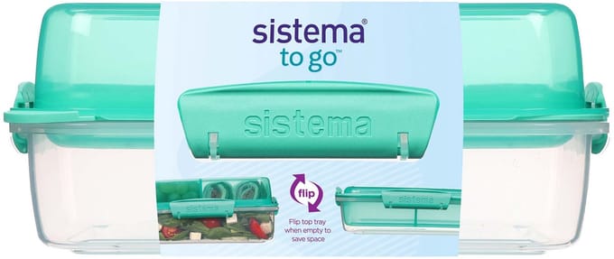 Sistema to go - Lunch Stack Lunchbox - Rectangle 1,8 liter - Roze