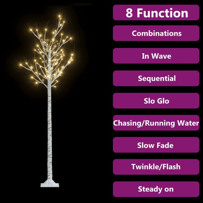vidaXL - Kerstboom - wilg - met - 200 - warmwitte - LED's - binnen - en - buiten - 1,8 - m