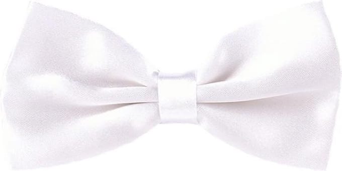 Fako Fashion® - Vlinderstrik - Vlinderdas - Satijn - 12.5cm - Wit