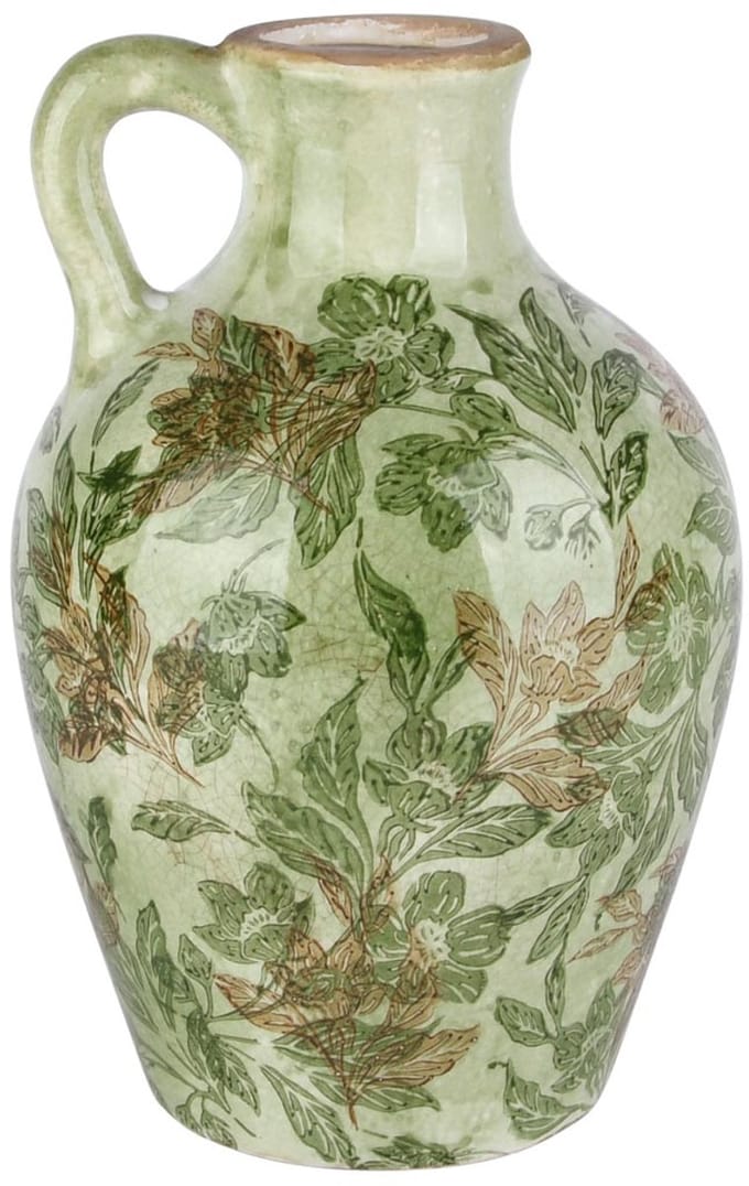 Dekoratief | Kruik 'Greenery', keramiek, 14x14x22cm | A260139