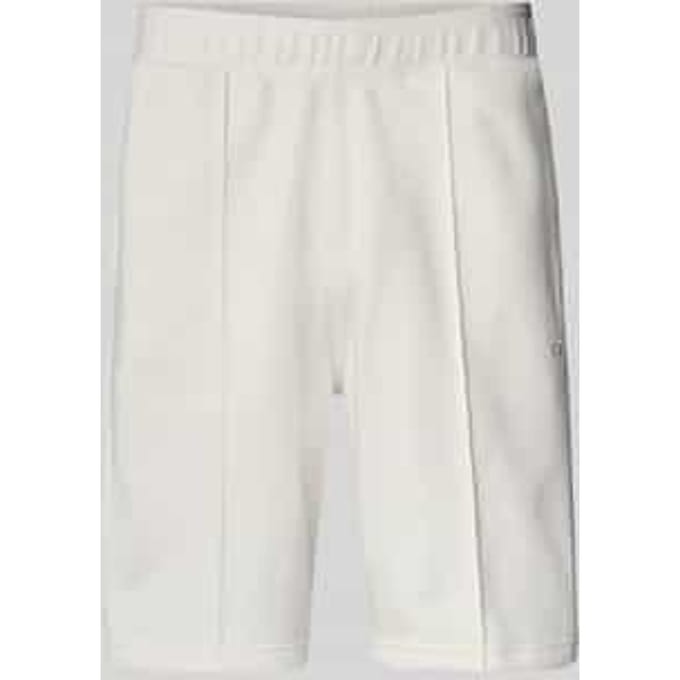 Sweatshorts met elastische band en labelstitching