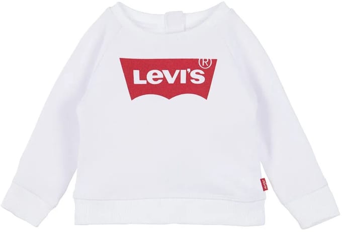 Levi´s ® Kids Ket Item Logo Sweatshirt Wit 12 Months Meisje