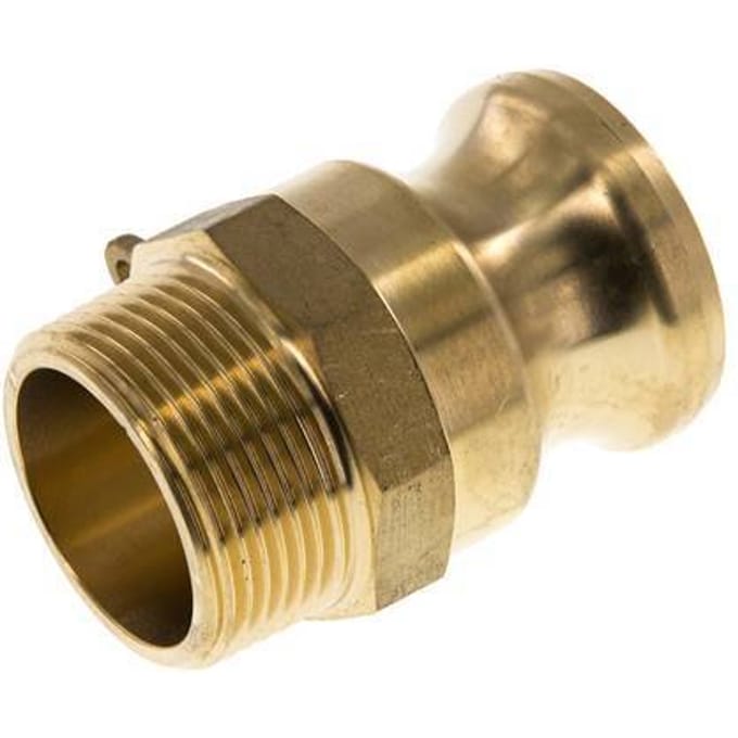 Camlock DN 32 (1 1/4'') Koppeling MessingR 1 1/4'' met buitendraad Type F MIL-C-27487