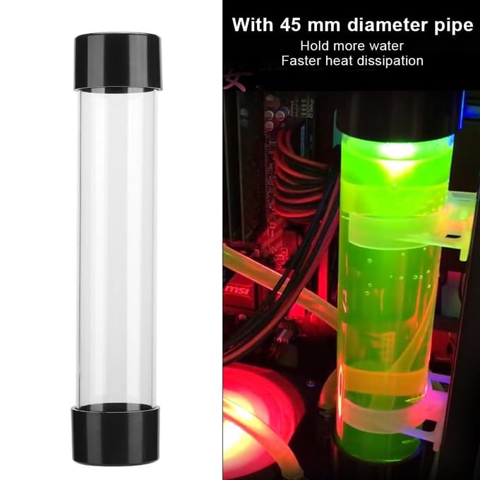Transparant Cilindrisch Computer Waterkoeling Waterreservoir 240MM voor Praktisch Gebruik white
