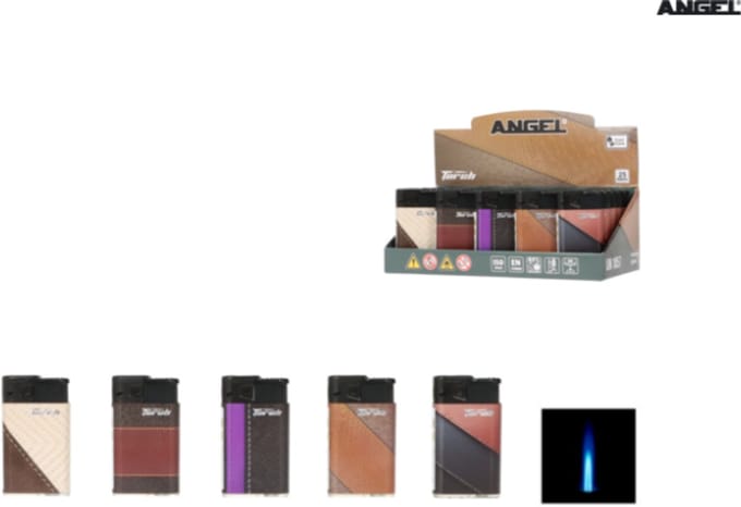 Aansteker - Jetflame - Leather look - Angel - 5 Stuks