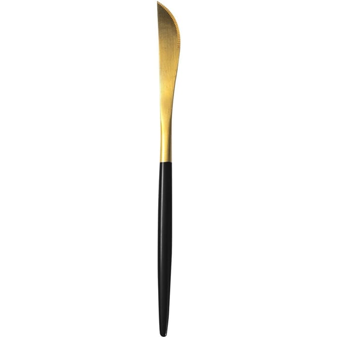 Bama – Mes – Tafelmes Kyoto Gold Black – 12 Stuks