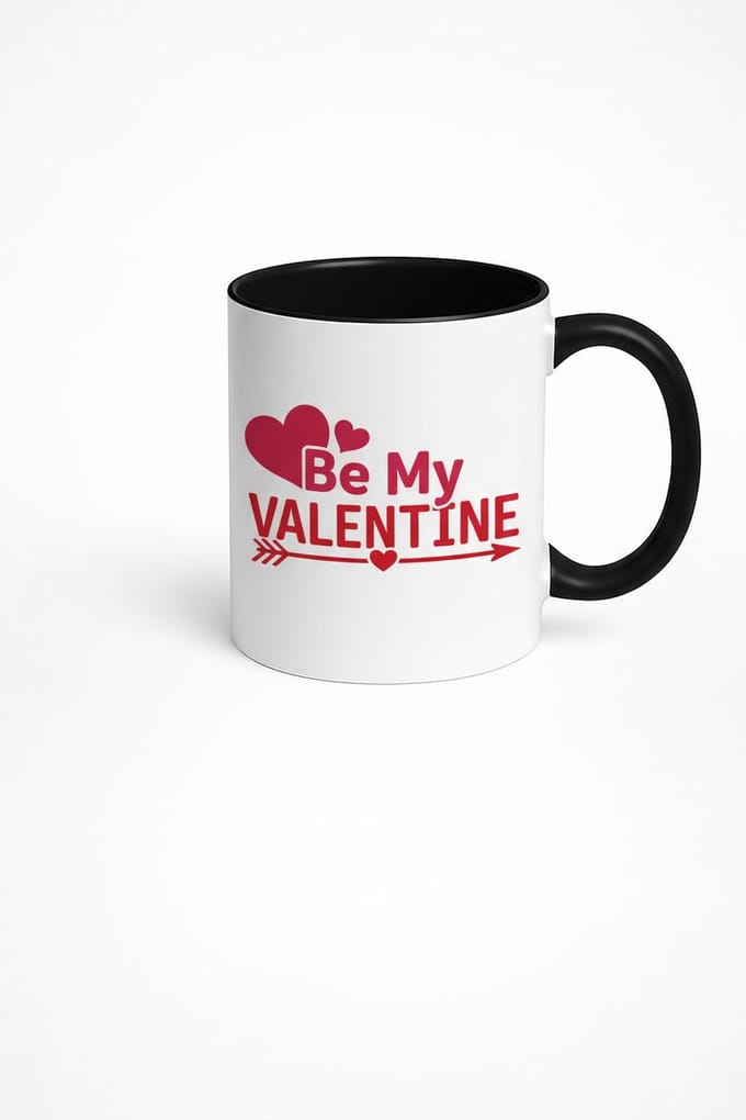 Valentijn Mok - Be My Valentine Koffiebeker met Hartjes - Romantisch Cadeau