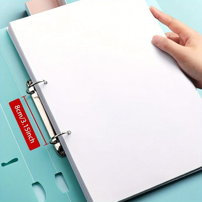 [Dossier Durable Format A4] 1 pièce, Format A4, Dossier PP Coloré avec Classeurs à Anneaux en D à 2 Trous, Organisateur de Fichiers en Plastique, Fournitures de Bureau A4 rose