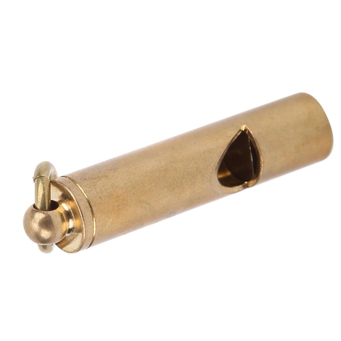 Overlevingsfluitje met Sleutelhanger Messing Hoge Decibel Noodfluitje voor Buiten Kamperen beige