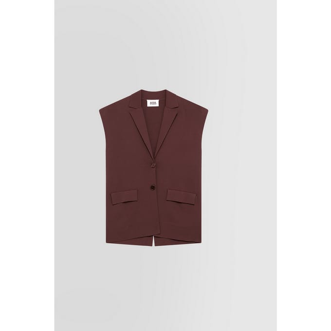 Gilet vrouw bruin