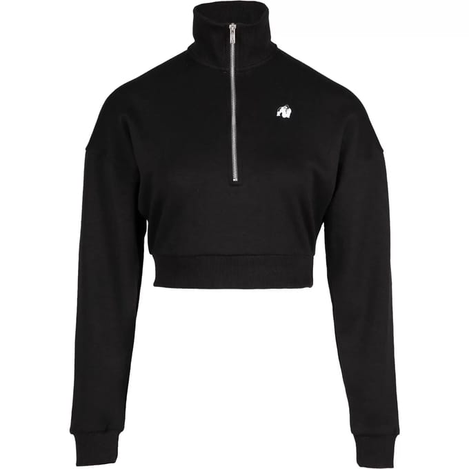 Gorilla Wear Ocala Cropped Half-Zip Sweatshirt - Zwart - M