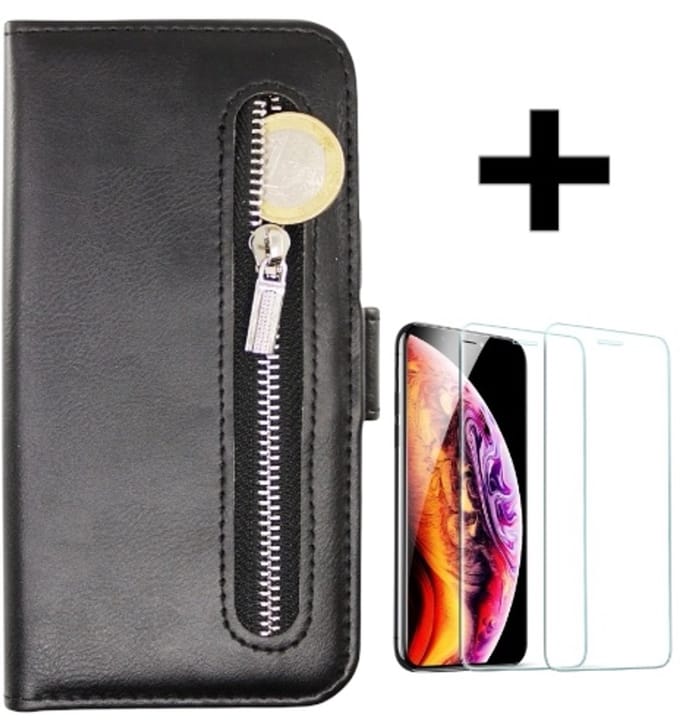 Hoesje Geschikt voor Apple iPhone XR Rico Vitello Rits Wallet case/book case/hoesje kleur Zwart