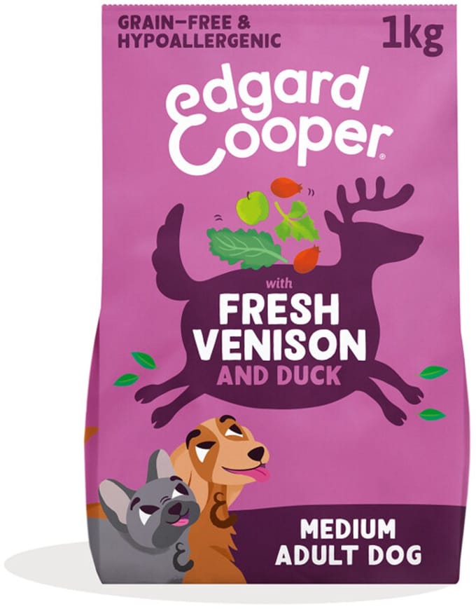 Edgard&Cooper Medium Adult Dog - Hondenvoer - Hert Eend 1 kg