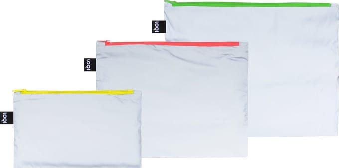 LOQI Zip Pockets - Neon Green, Dark Orange, Yellow reflecterend