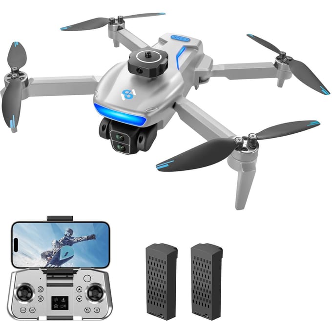 Drone GPS Quadcopter Télécommande Quadcopter avec Double Caméra 720p Avion Télécommandé 5Gwifi 2 grise