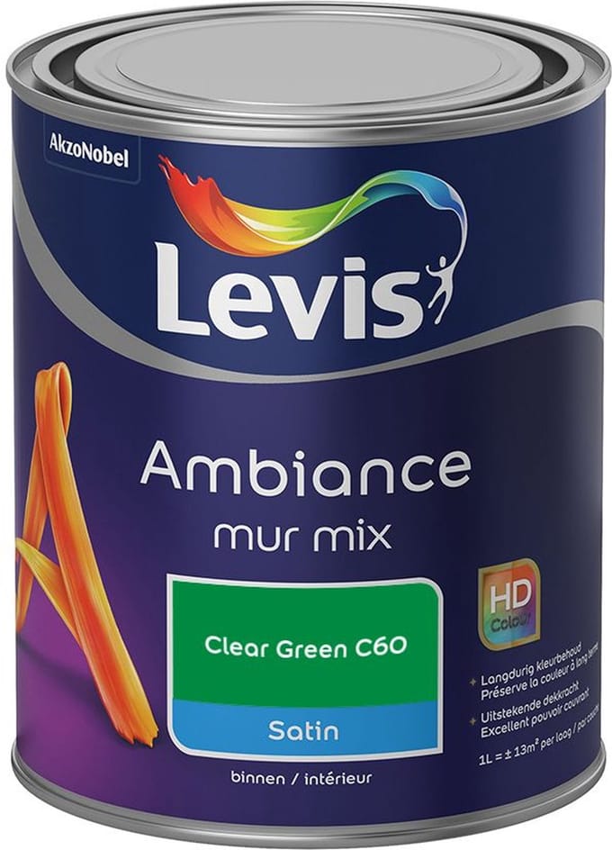 Levis - Ambiance Mur Satin Mix - Clear Green C60 - Mengverf - 1 L