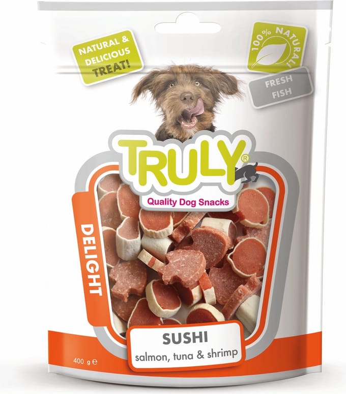 Truly - Sushi Salmon Tuna Shrimp 400g - Hondensnack - Value Pack