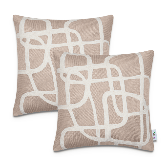Kussensloop Chino beige 45x45 cm, 2 stuks