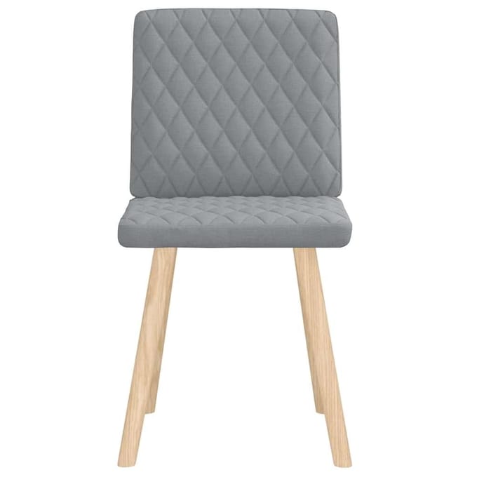 vidaXL - Eetkamerstoelen - 2 - st - stof - lichtgrijs