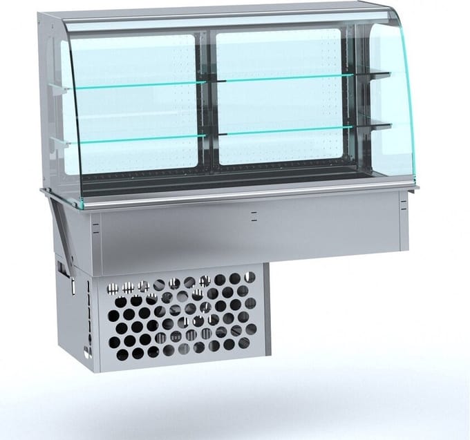 Drop-In Gebogen Koelvitrine - Gesloten 4/1, CombiSteel 7495.0200