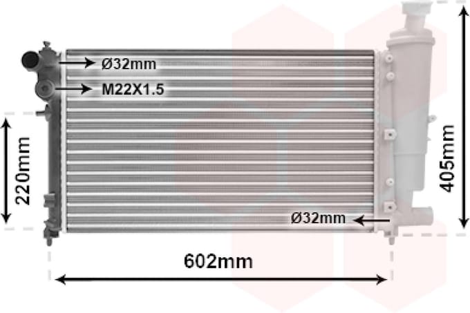 Van Wezel - RADIATOR VOOR PEUGEOT 106 1996-2003 0000133001