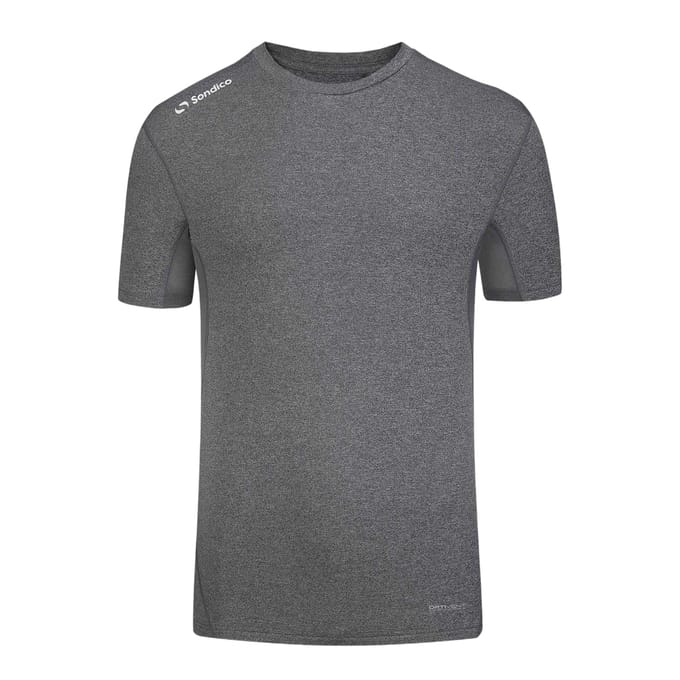 Sondico Effen basislaagshirt voor heren (Grijs Marl Marl)