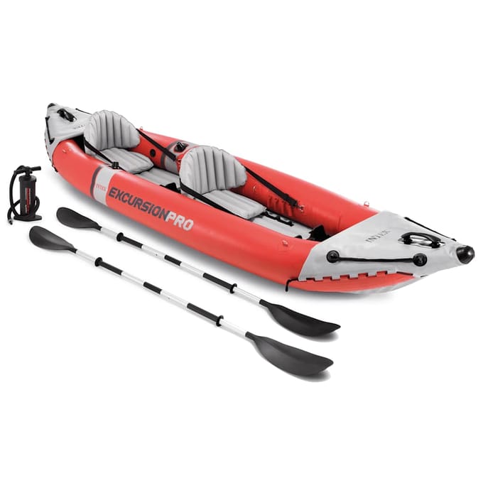 Intex Excursion Pro Kayak Set - 384L x 94B x 46H cm - Inclusief peddels en pomp