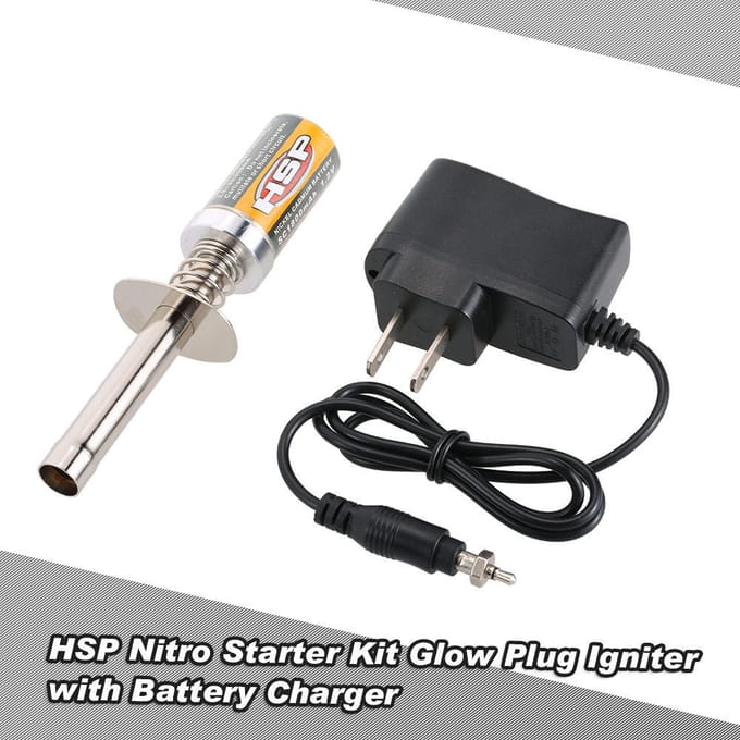 HSP Nitro Starterkit Gloeibougie-ontsteker met batterijlader voor HSP RedCat Nitro-aangedreven RC-auto US plug