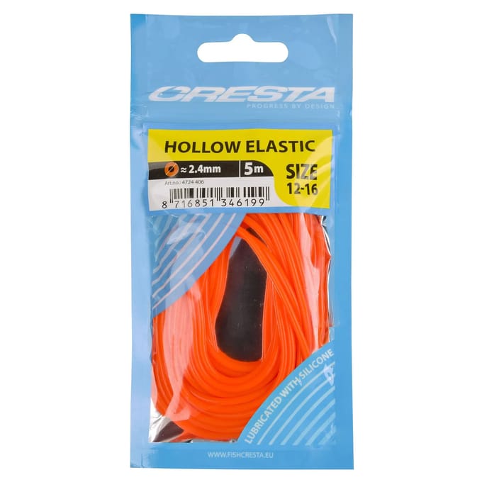 Cresta Hollow Elastic | 2.4mm | 5.00m | Fluo Orange