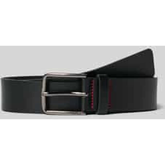 HUGO Leren Riem Gerik Sz35 Leather Belt W110 Black Zwart