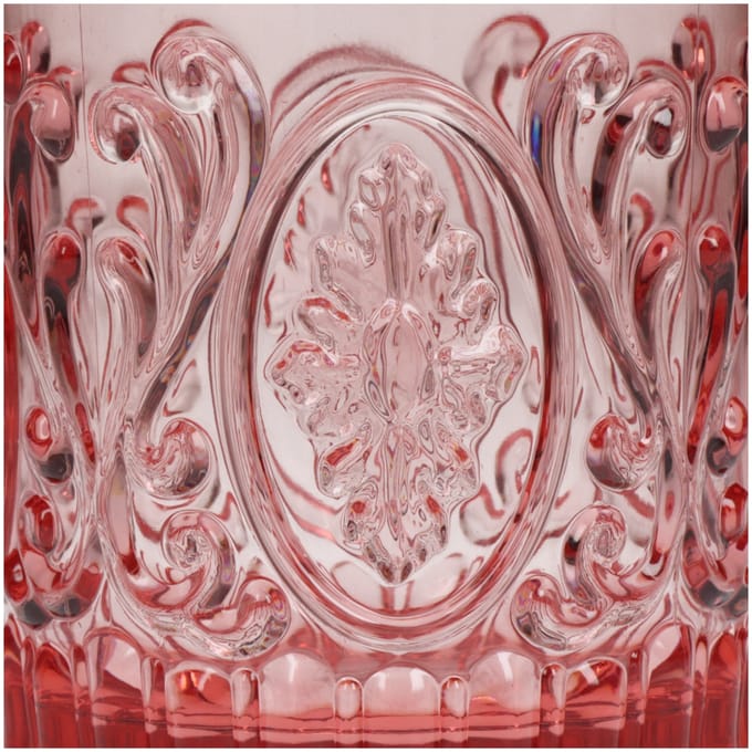 Tumbler Beker 8.9x9.5 cm Roze/Transparant