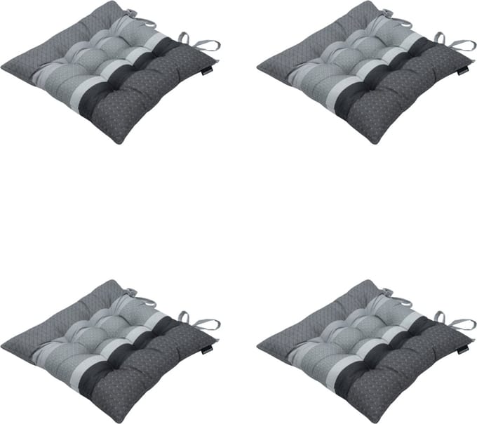 Madison - Zitkussen - Universeel - 4 stuks - 46 x 46 cm - Tomsen Grey - Tuin - Toscane