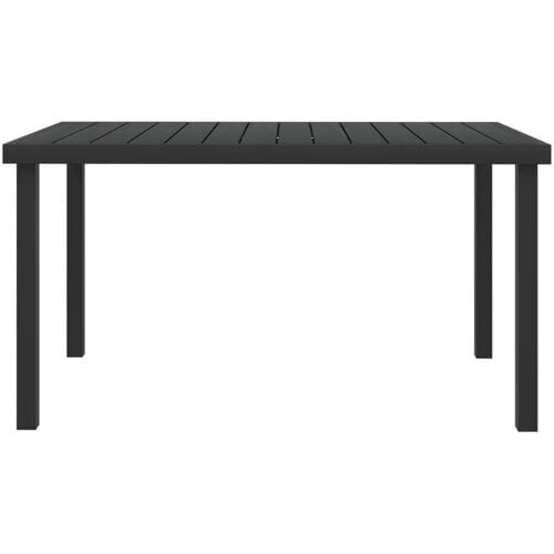 vidaXL - Tuintafel - 140x90x74 - cm - aluminium - en - HKC - zwart