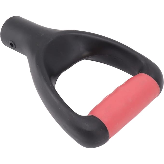 Manche de pelle de 3,2 cm Design ergonomique Pelle multifonctionnelle robuste Manche à poignée D pour outils de creusage et de ratissage Blanc noir