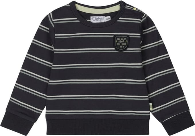 Dirkje-Boys Sweater ls-Blue Graphite - Maat 80