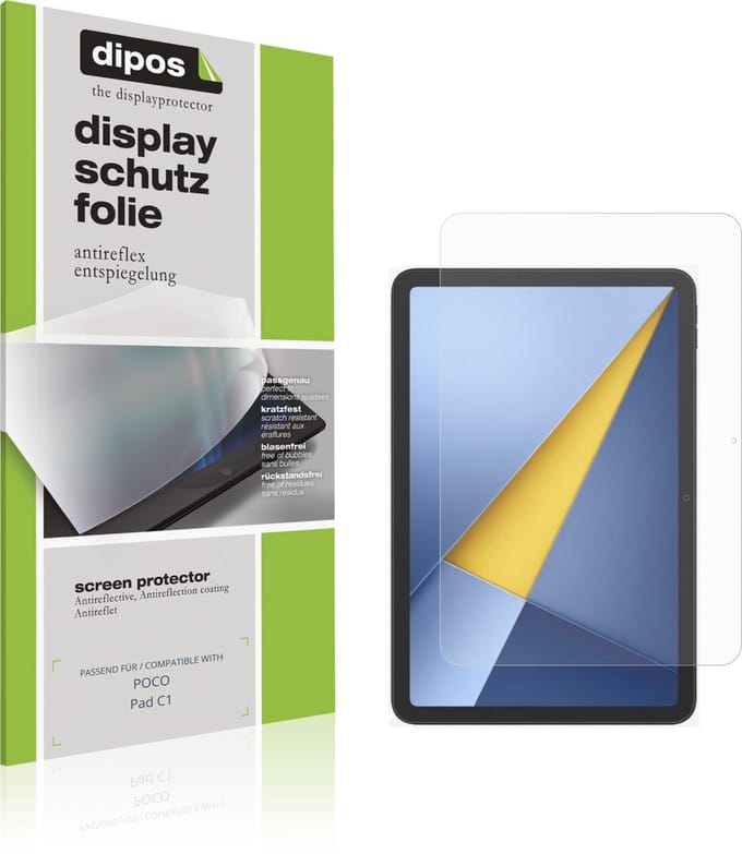 dipos – 2x Matte Beschermfolie geschikt voor POCO Pad C1 | Krasbestendige & antireflecterende Screenprotector Ultra-Thin