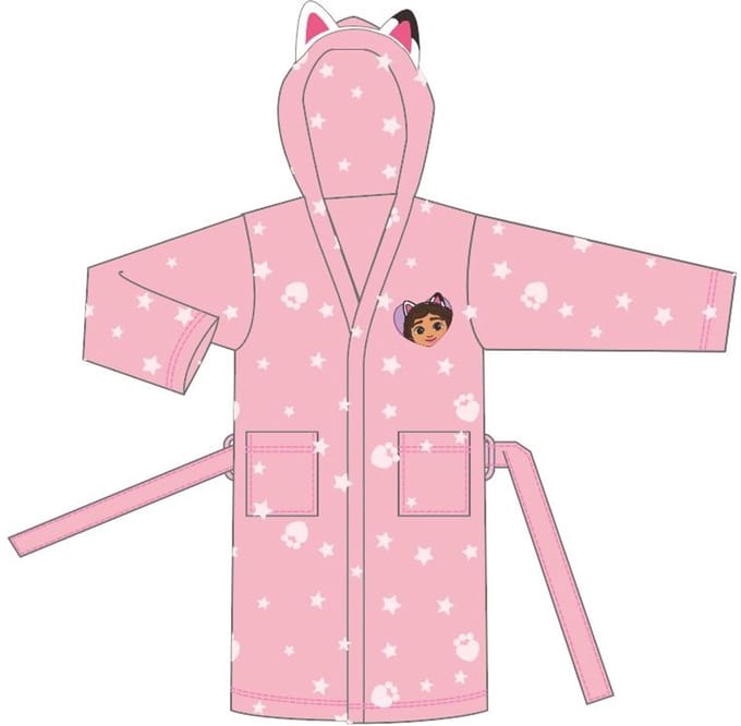 Gabby's poppenhuis Badjas Pink - 6/8 jaar - 100% Polyester