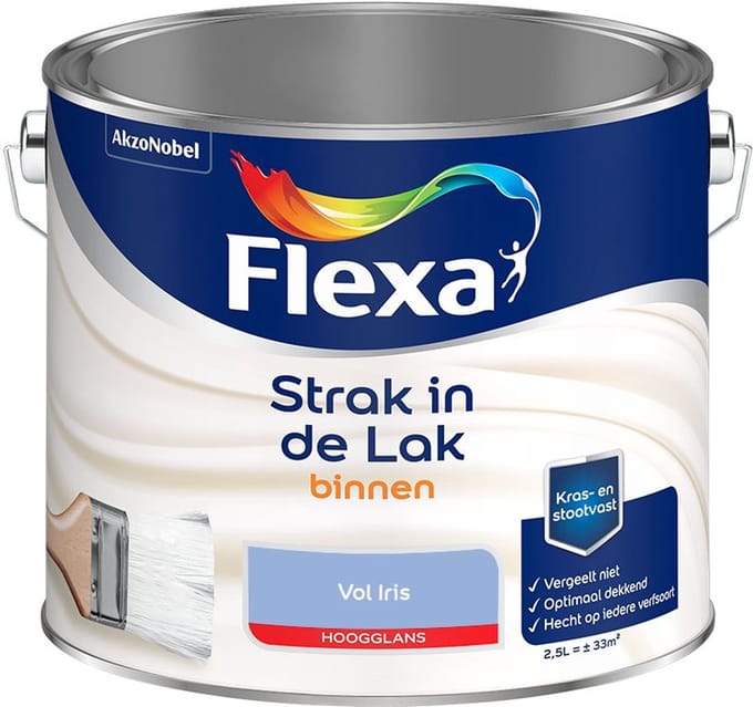 Flexa - Strak In De Lak Binnenlak Hoogglans - Vol Iris - Mengverf - 2,5 L