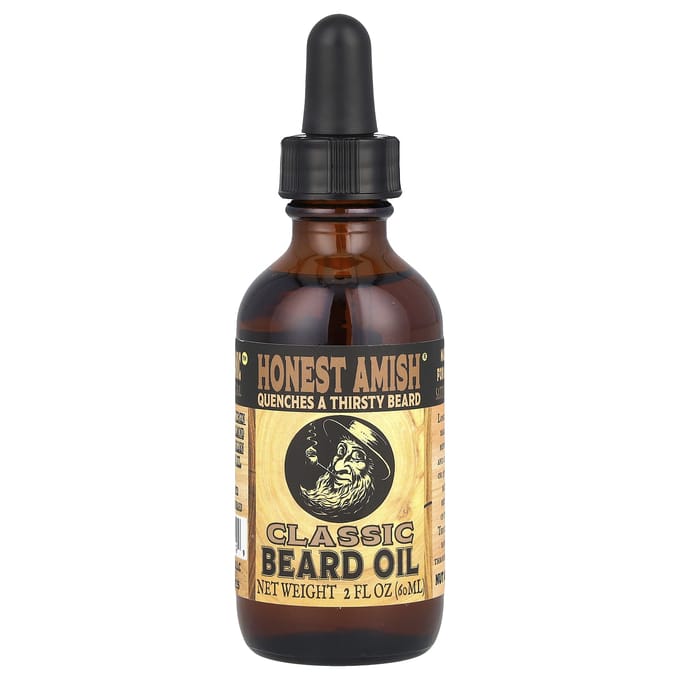 Honest Amish, Huile à barbe, Classique, 2 fl oz (60 ml) black